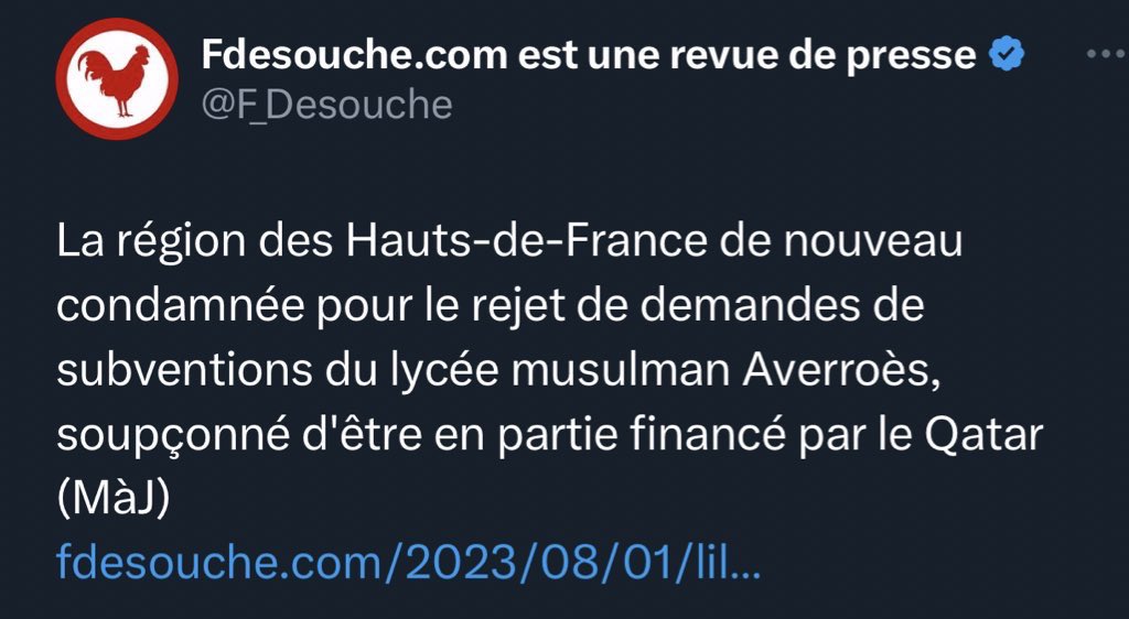 DamienRieu's tweet photo. Je vous résume : @xavierbertrand a subventionné ce lycée islamiste pendant des années.
Il s’est rendu compte que c’était explosif donc il veut arrêter mais impossible car il c’était engagé donc il se fait condamner.
L’islamodroitisme est un sparadrap qui le punit.
#RegionHDF https://t.co/DJuNMXjp1j