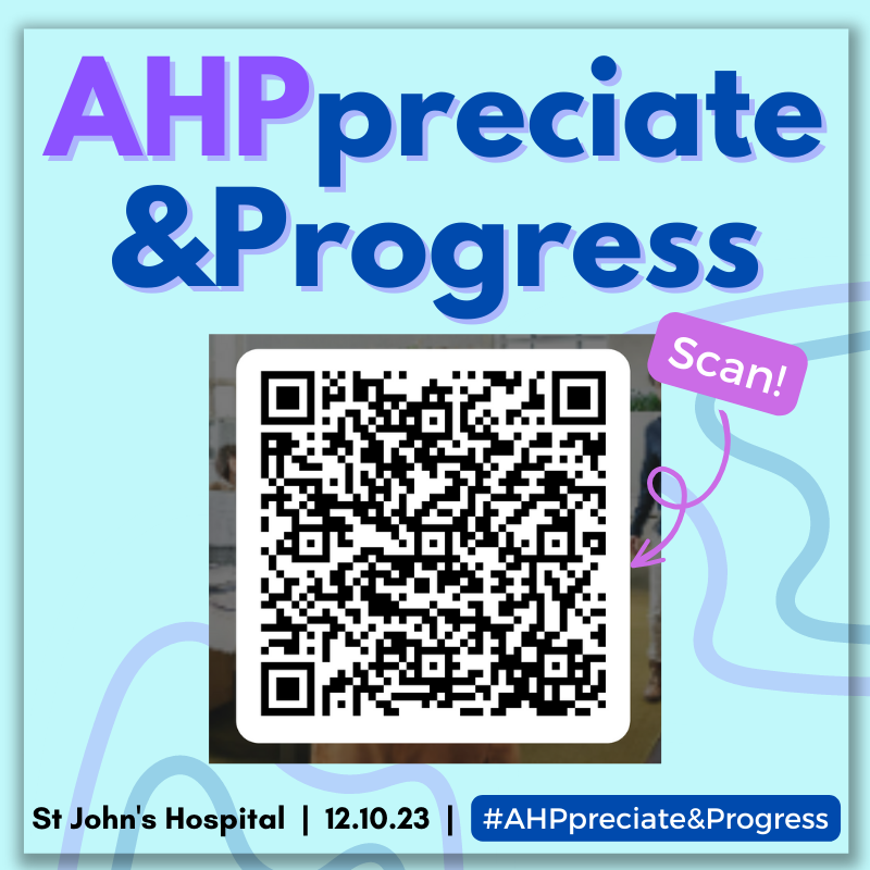 📯AHPpreciation &amp; Progress Event 2023📯

This year, just ahead of #AHPsDay, NHS Lothian will be hosting a day of celebration, sharing and mingling for all NHSL AHPs, to celebrate all of the great work AHPs do! See below for more details 👇 // visit our website for more info 💻