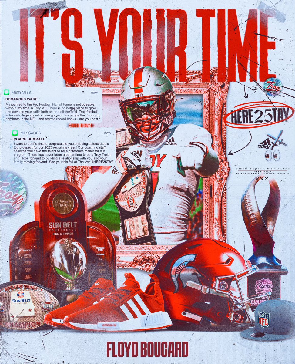 #HERE25TAY #TROYNATION #MYTIME2SHINE ❤️🤍@ColeHeard_Troy <a href="/CoachJonSumrall/">Jon Sumrall</a>