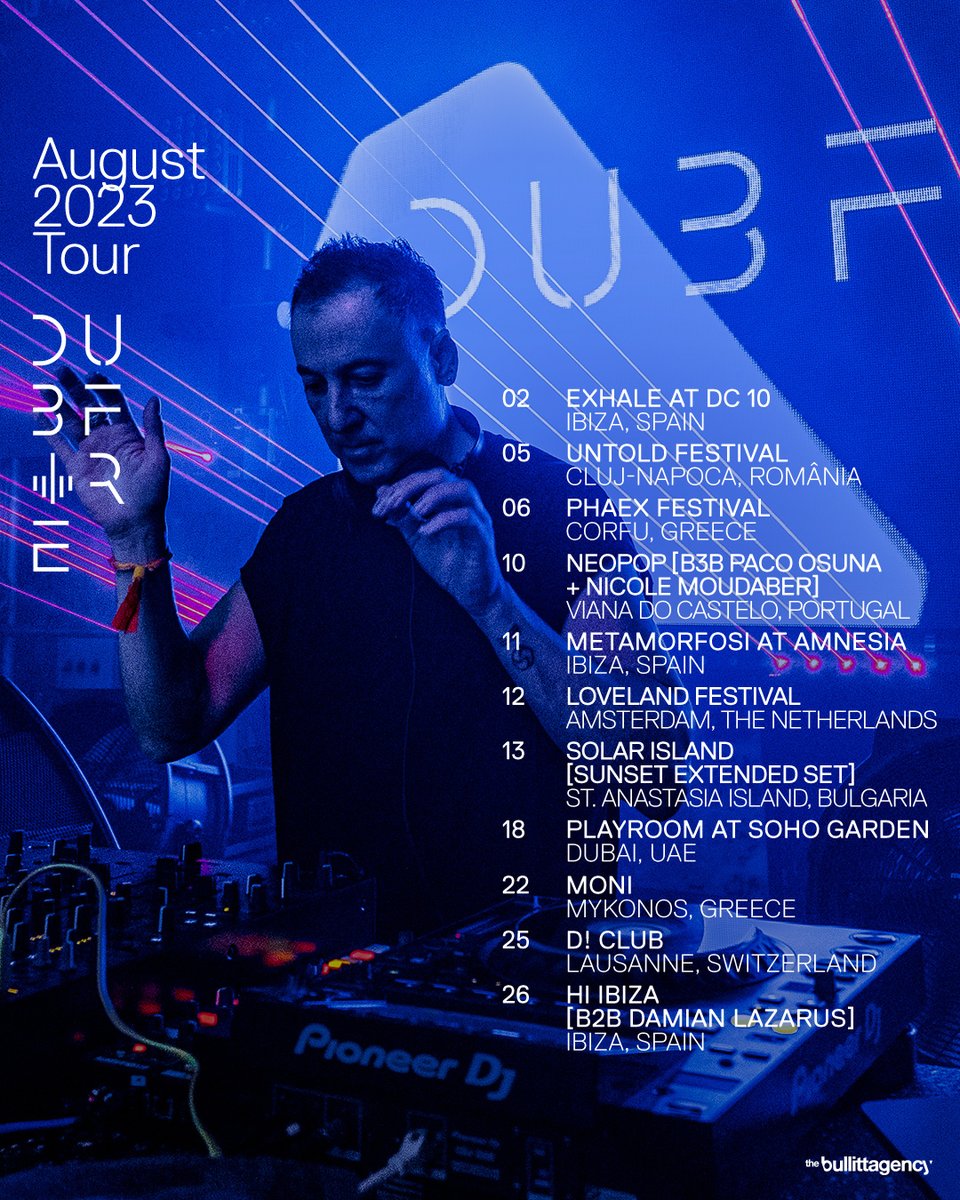 As we dance into August you can catch me here!
🇪🇸 🇷🇴 🇬🇷 🇵🇹 🇳🇱 🇧🇬 🇦🇪 🇨🇭

@UntoldFestival @neopopfestival @Paco_Osuna @NicoleMoudaber @Amnesia_Ibiza @LovelandNL @SohoGardenDXB @Moni @D_Club @hiibizaofficial @damianlazarus