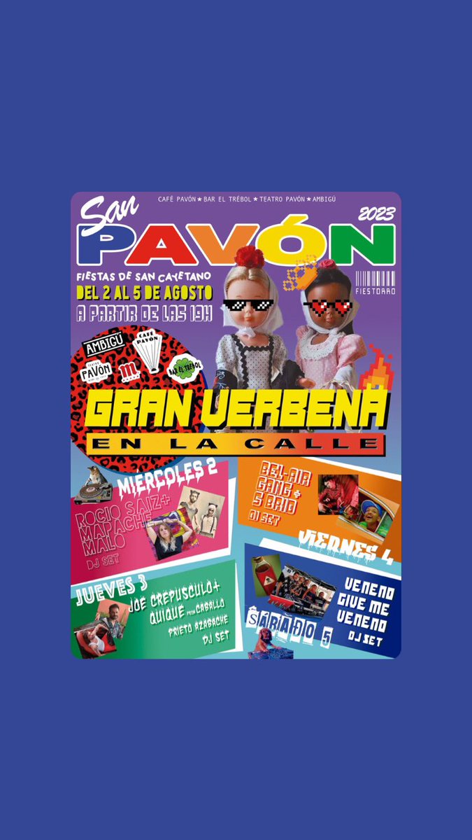 ¡VENID A BAILAR COMO LOCOS AL PAVÓN! 🎊🎊🎊🎊🎊🎊🎊🎊 #Madrid #SanCayetano <a href="/ana_morgade/">ana morgade</a> @ElPavonTeatro <a href="/Crepus/">Joe Crepúsculo</a> <a href="/rocio__saiz/">Rocio Saiz</a> <a href="/AzabacheCaballo/">CaballoPrietoAzabache</a>