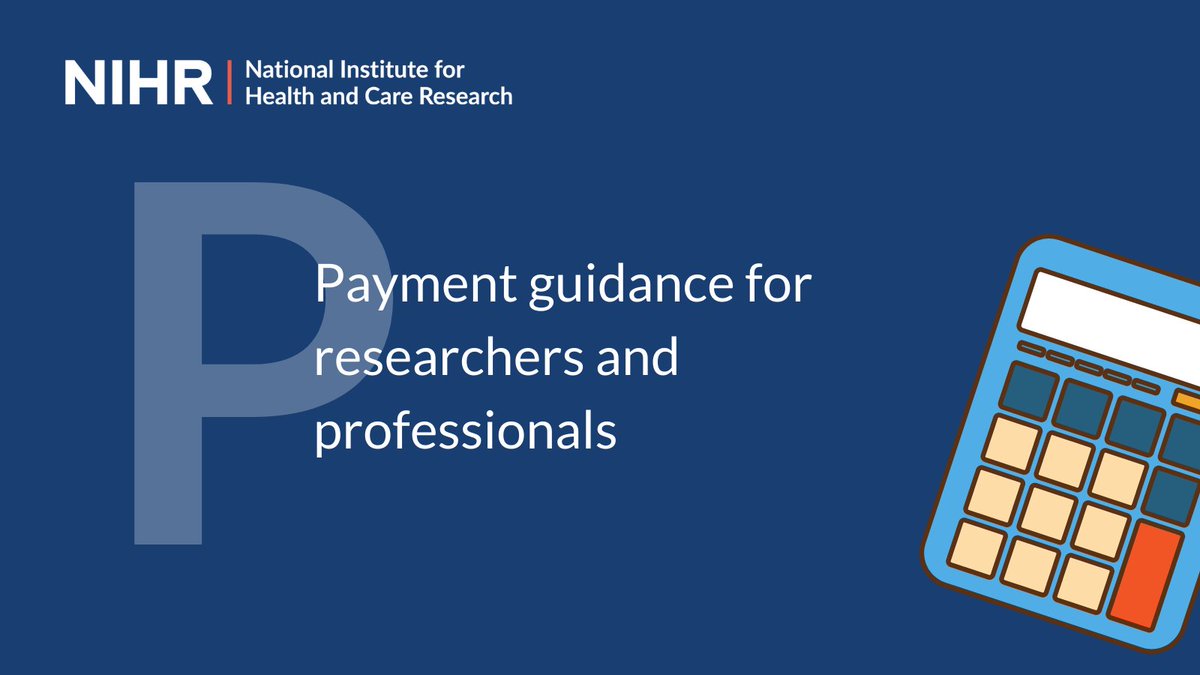 Involving the public in research costs money. Today's #TuesdayTips focus on guidance on payments and budgeting - how can cost for patient and public involvement at every stage of the research planning cycle?

Find out more here: nihr.ac.uk/documents/paym…