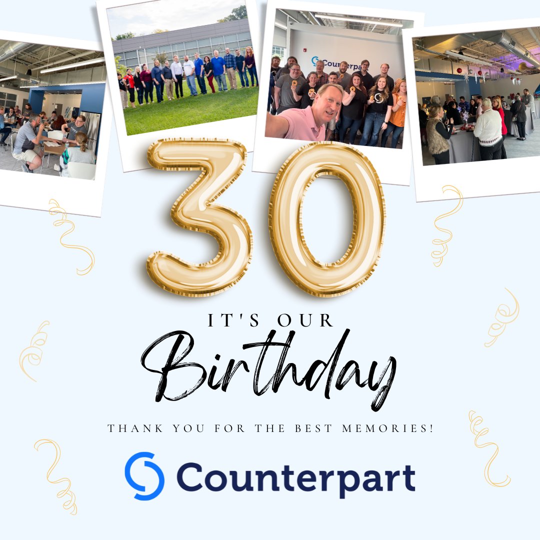 Celebrating 30 Years 🎉 Today, we're beyond excited to celebrate our company's 30th anniversary, and we just had to take a moment to say THANK YOU from the bottom of our hearts 💙