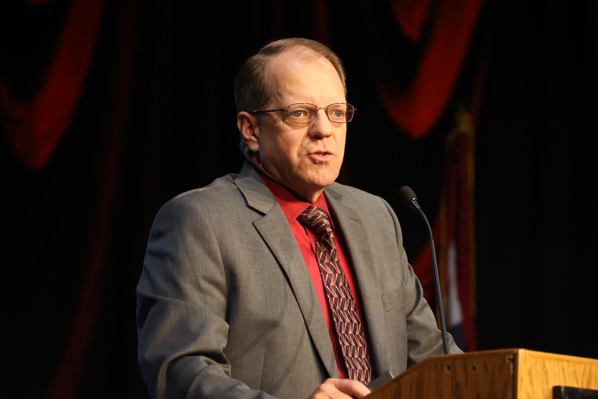 Deputy Commissioner <a href="/KariMonsees/">Kari Monsees</a> providing the annual school finance update at #MoED23 - a lot of important information to cover!