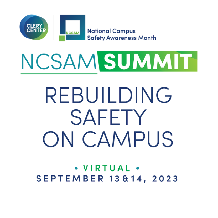 We're excited to support National Campus Safety Awareness Month 2023 as a partner sponsor for <a href="/CleryCenter/">Clery Center</a>'s virtual #CampusSafety summit next month, #NCSAM2023!

Learn more about this free event and register here: clerycenter.org/ncsam-2023