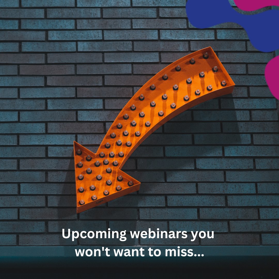 Exciting news! We've lined up a series of captivating webinars for the rest of the year that you won't want to miss.

Expand your horizons with our thought-provoking discussions &amp; expert advice. 

Secure your spot NOW for these FREE upcoming webinars >>> bit.ly/45aNeUa