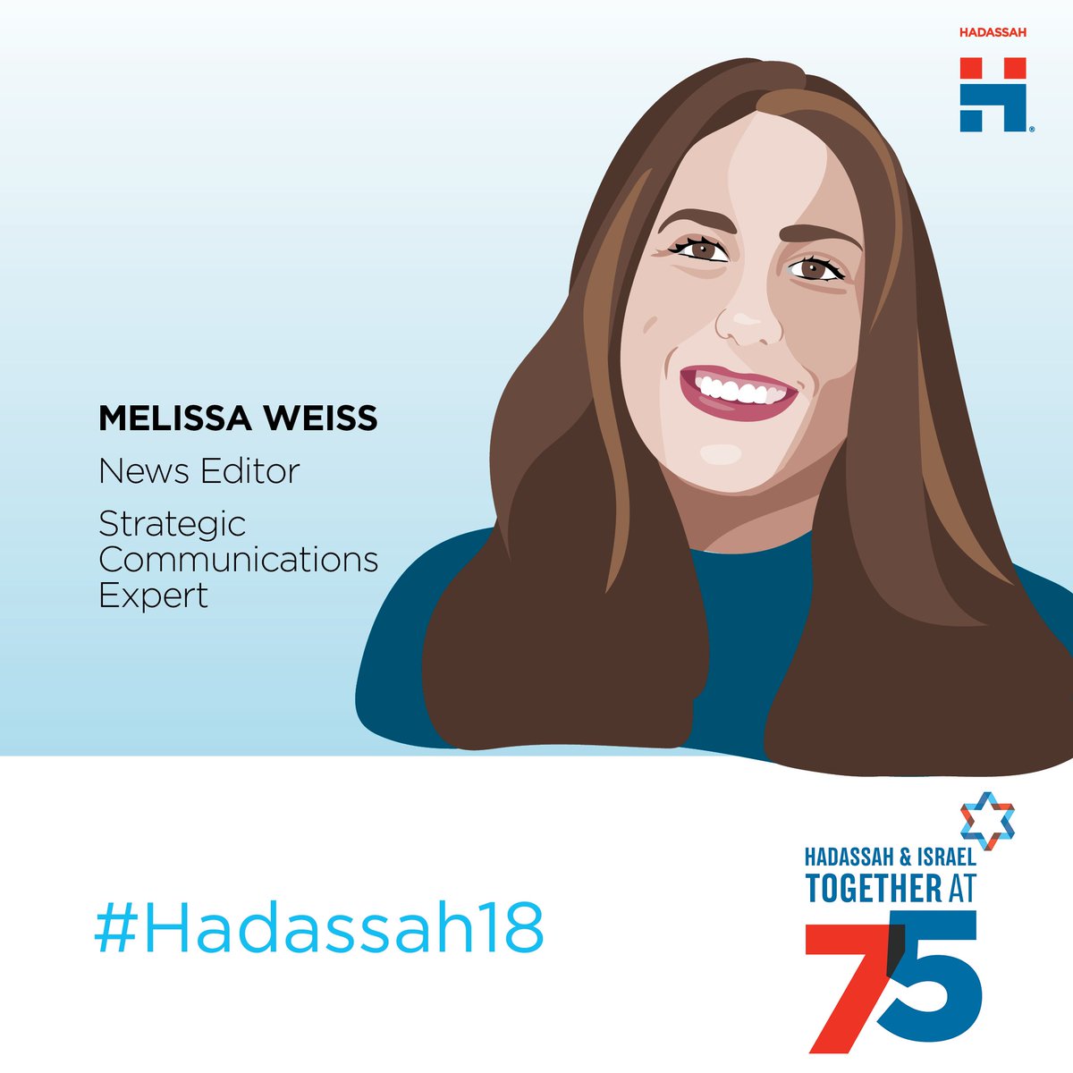 Hadassah's tweet photo. #Hadassah18 #TuesdayTrailblazer
Meet @MelissaWeiss, who lives in #TelAviv, is the exec. ed. of @jewishinsider, a strategic communications expert & one of Hadassah's 18 American Zionist Women You Should Know! #HadassahAndIsrael #TogetherAt75
Full list here ⬇️
https://t.co/MUHJeI2au9 https://t.co/rMQunRZ5mo