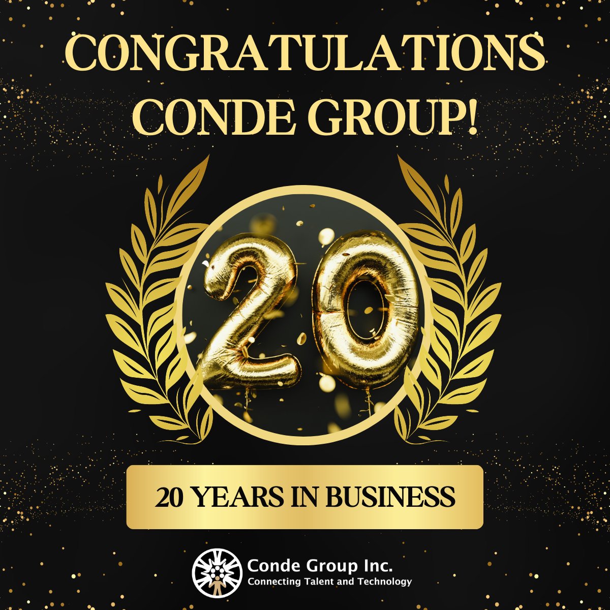 CondeGroup's tweet photo. We're thrilled to announce a momentous occasion as we commemorate two decades of unwavering dedication &amp; achievement in the business world. With immense gratitude, we would like to thank all of our customers and team members for believing in us!  
https://t.co/O6mhXaICRH https://t.co/kNHwtWItdJ