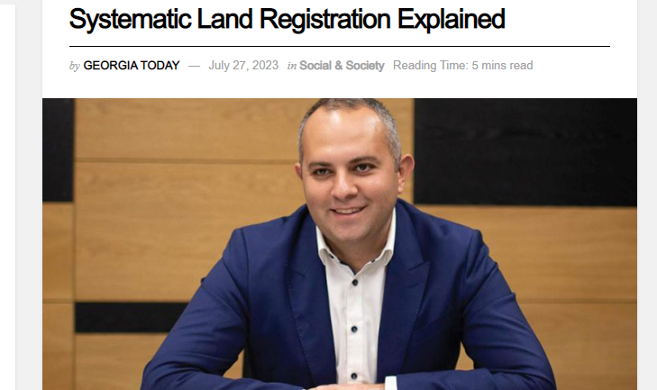 NAPRGeorgia's tweet photo. https://t.co/EdZz8H8uy9

Systematic Land Registration

Chairman of National Agency of Public Registry under the Ministry of Justice of Georgia David Devidze https://t.co/Z8wHQLqKYe