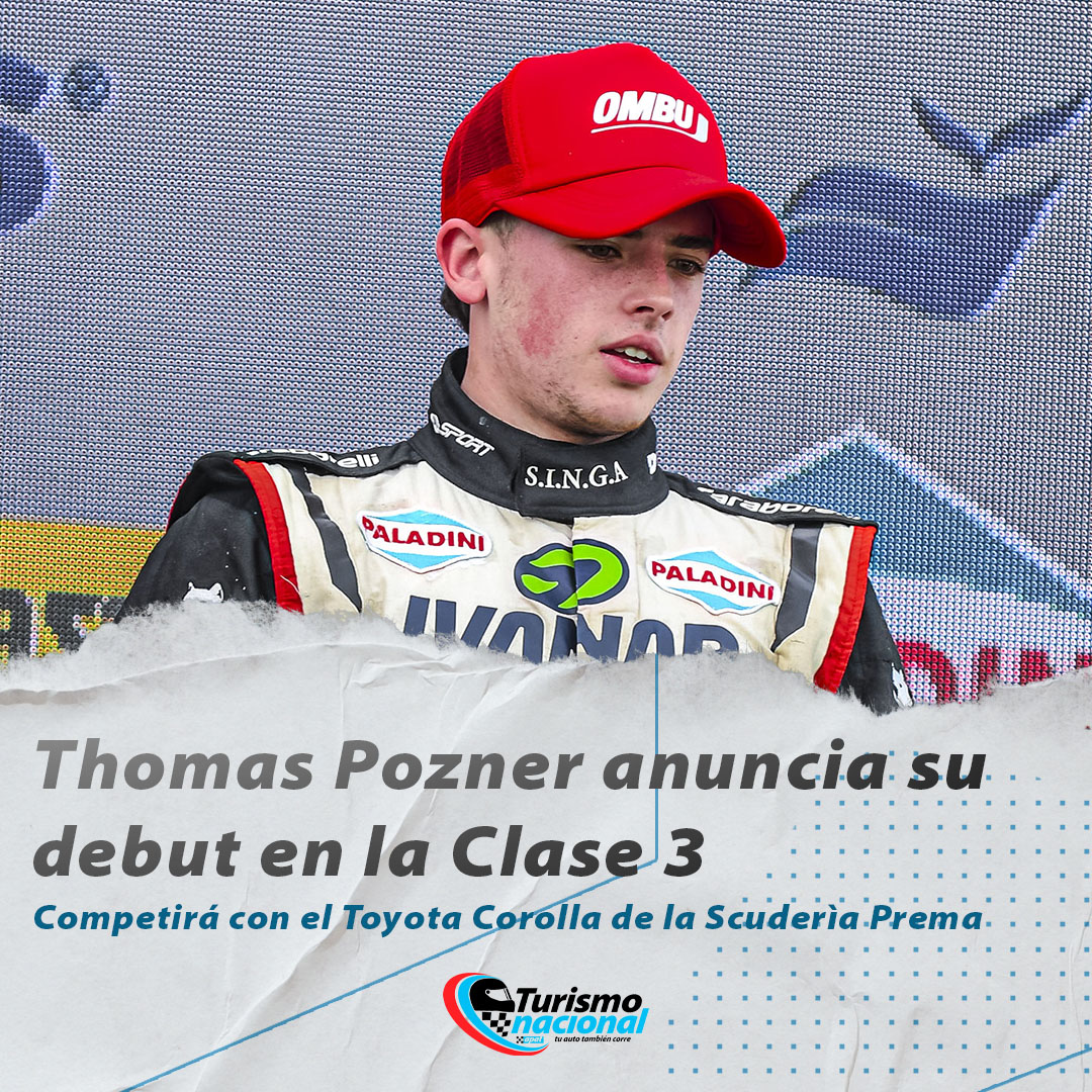 TN (@prensatn) on Twitter photo 🏁 <a href="/pozner_thomas/">Thomas Pozner</a> debutará en el #TurismoNacional Clase 3 con un Toyota Corolla de la Scudería Prema
🏁 El piloto cordobés ganó el pasado domingo su primera carrera en Clase 2
🖱️ tinyurl.com/2292kdk7 🏁 <a href="/pozner_thomas/">Thomas Pozner</a> debutará en el #TurismoNacional Clase 3 con un Toyota Corolla de la Scudería Prema
🏁 El piloto cordobés ganó el pasado domingo su primera carrera en Clase 2
🖱️ tinyurl.com/2292kdk7