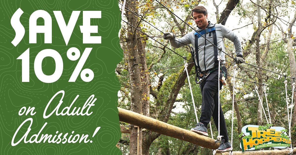 TreeHoppers's tweet image. This Wednesday (08/02)- Friday (08/04), save 10% when you purchase your adult admission online ⭐

Get the catchphrase code online at:  hbit.ly/3L2TYw9

#TreeHoppers #Special #TampaFL #DadeCityFL #Orlando #Summer #Adventure