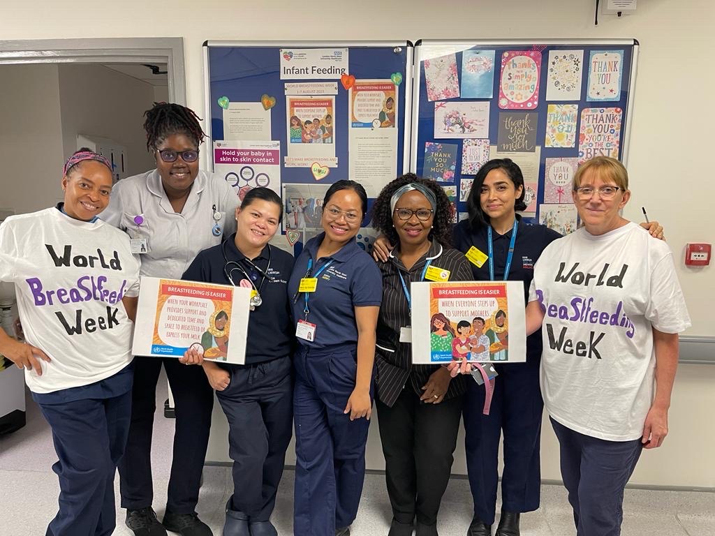 It’s #WorldBreastfeedingWeek and our maternity team visited different wards to share information and support available for mums returning to work whilst expressing milk. Let's make breastfeeding and work, work.