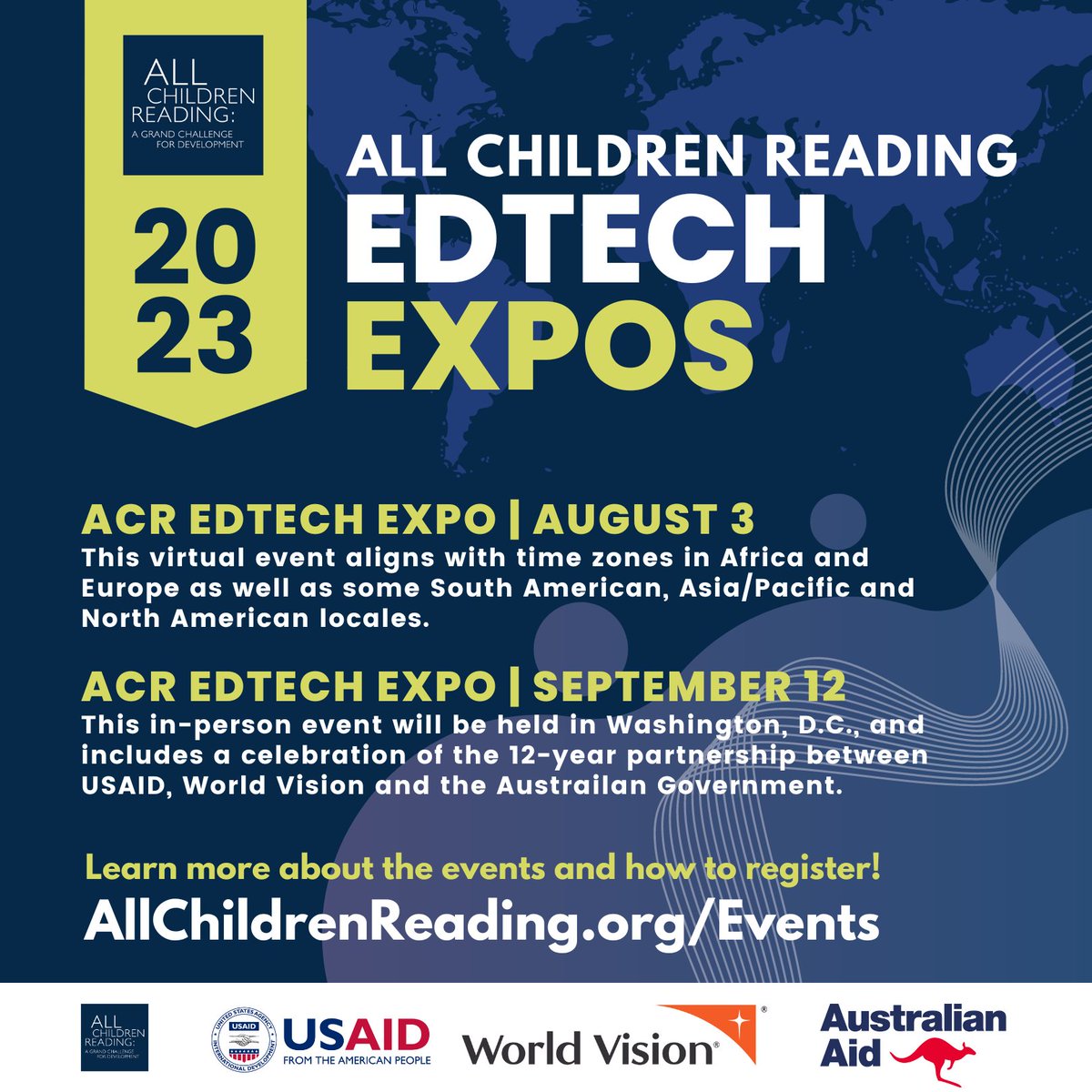 ReadingGCD's tweet photo. There's still time to register for the virtual ACR #EdTech Expo on Aug 3, the 2nd of 3 global events showcasing solutions, research &amp; resources to increase literacy for all children, including those with disabilities. Learn more &amp; register at https://t.co/yviWQqECWs #EdTechExpo23 https://t.co/PeSt4Bi6aj