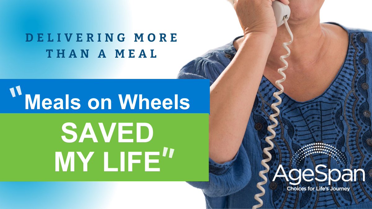 age_span's tweet photo. June is grateful to be alive. When she didn’t answer her door, volunteer @_MealsOnWheels driver Emily Lampert made the call that saved her life. #MOW drivers provide a wellness check and daily meal. Listen to June’s powerful voice message &amp; read her story: https://t.co/GRH5nCRQzr https://t.co/vKFfG6Yfi9