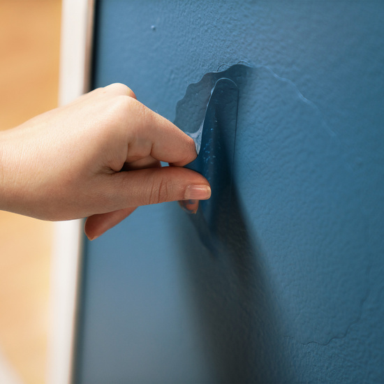 DAPproducts's tweet photo. After applying the Eclipse Rapid Wall Repair Patch and allowing the first coat of paint to dry, pull the pop-up tab away from the drywall toward yourself to release the protective layer from the patch. #DAPTipTuesdays #DAPTips #DAPeclipse https://t.co/FY0rZ3uiT4
