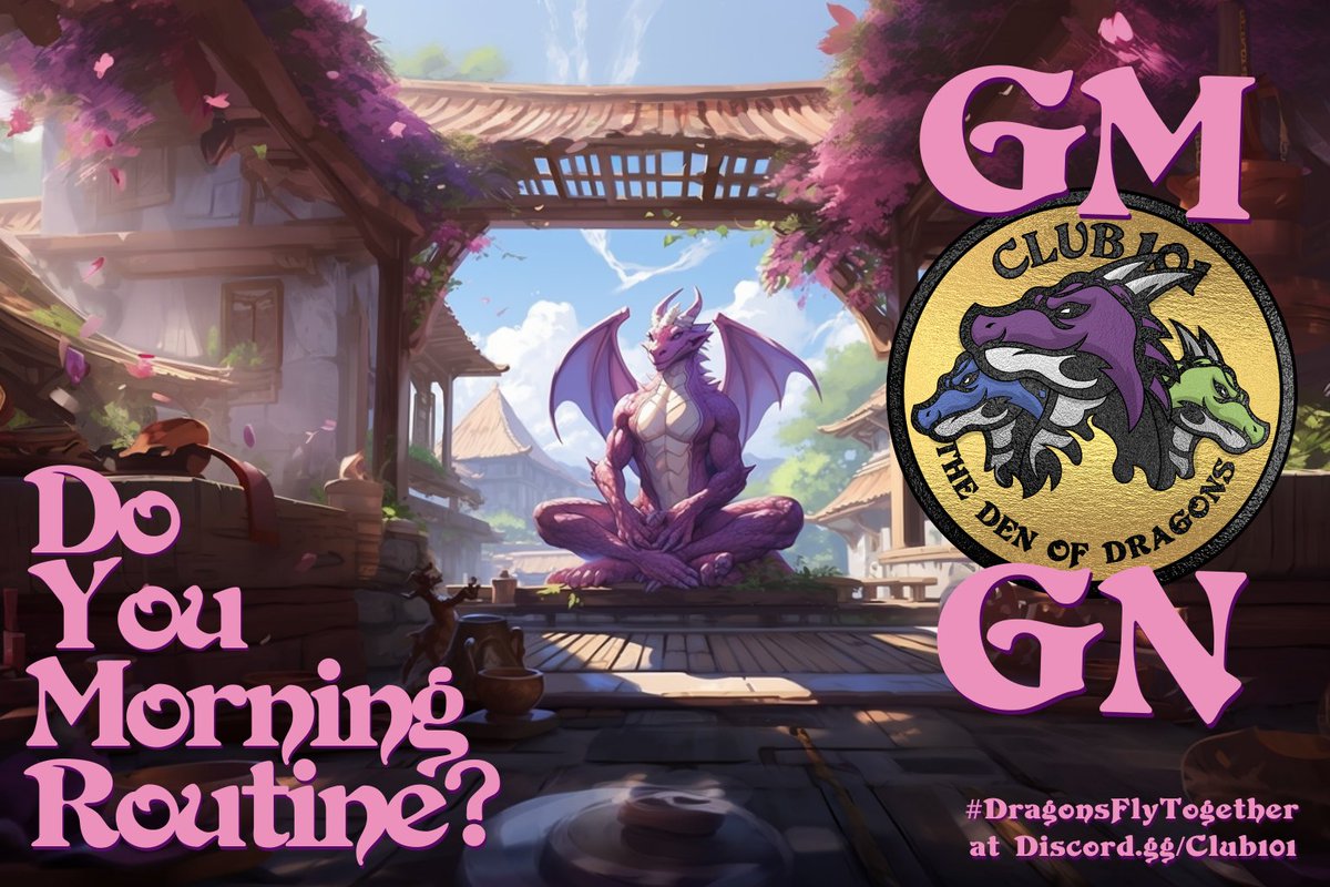 Club101DoD's tweet photo. Question Dragons (&amp; frands)... do you have an intentional Morning Routine that you start your day strong with?

How do you feel when you hit it? Or miss it?

Come craft your routine &amp; join our other AccountableDragons as we take daily steps to become the Dragons we want to be! https://t.co/NV37wVVn7F