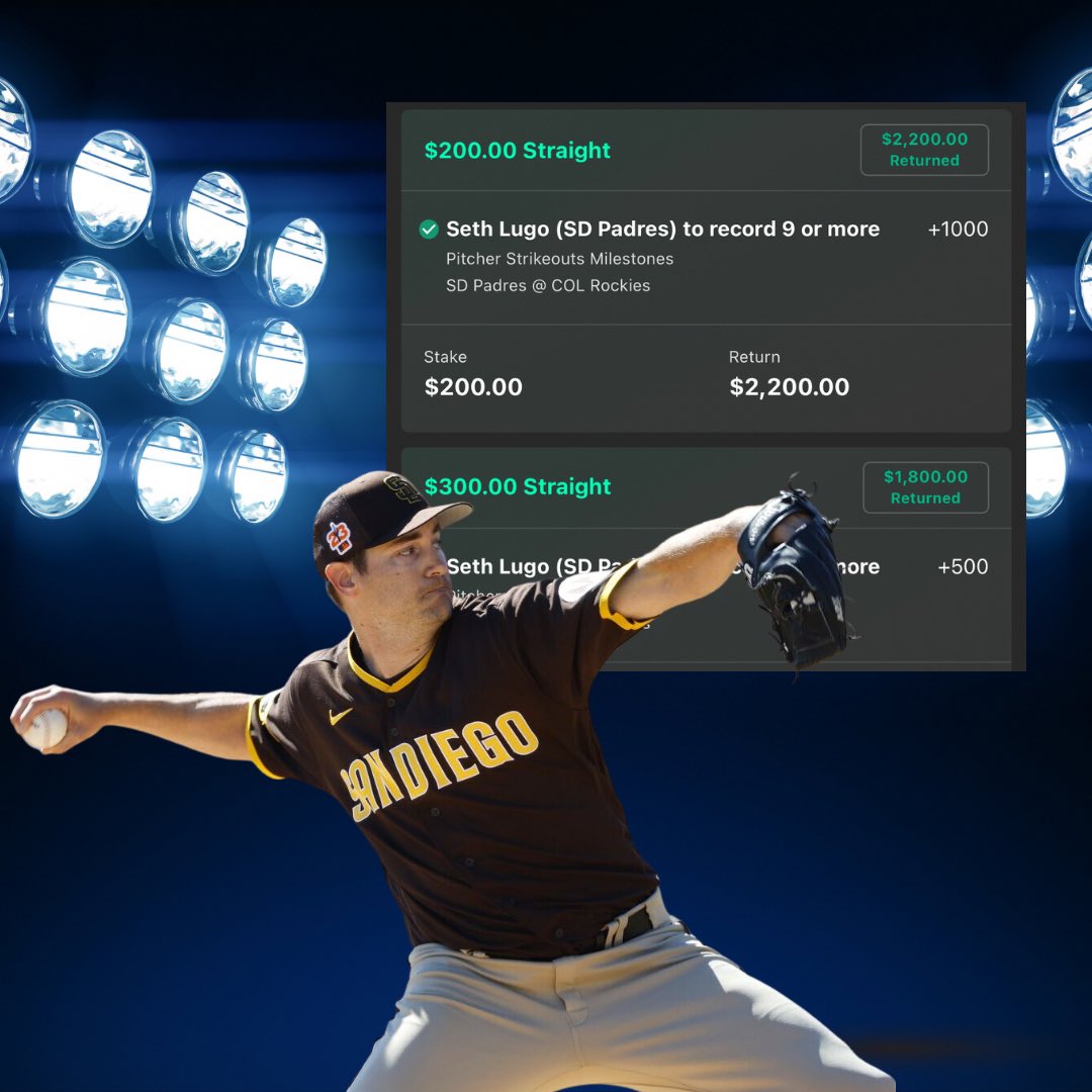 CBKTeam's tweet photo. Beaut of a night in VIP  ⚾️ 

Seth Strikeout Ladder ✅
Home Run Trixie ✅

https://t.co/ifPtDnWCHo https://t.co/XKfIngKwba