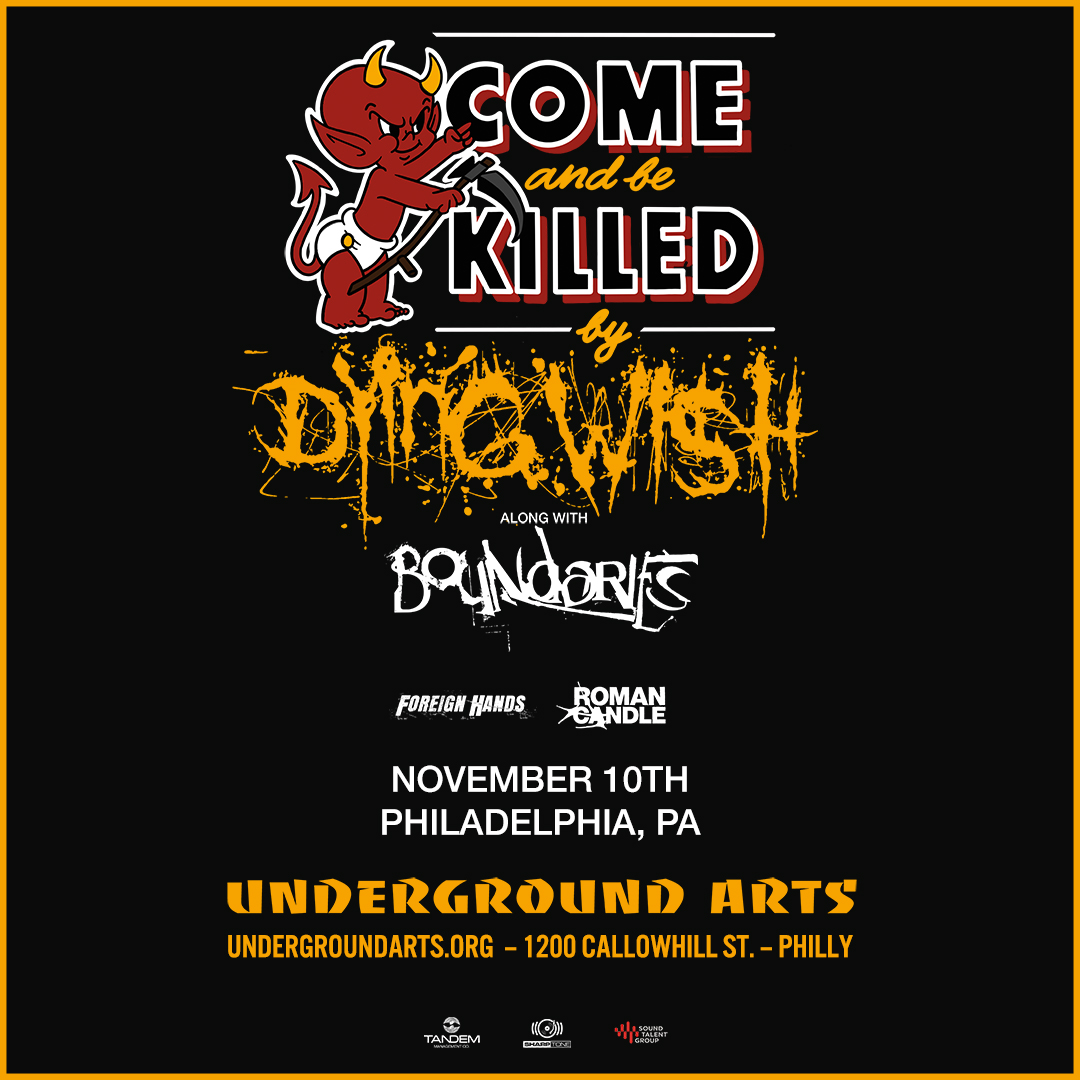 **Just Announced**
@phillyhcshows presents @dyingwishhc with @BoundariesCT, @foreignhandsDE, and #RomanCandle on November 10 🕸️⛓️
-
Tickets on sale this Friday