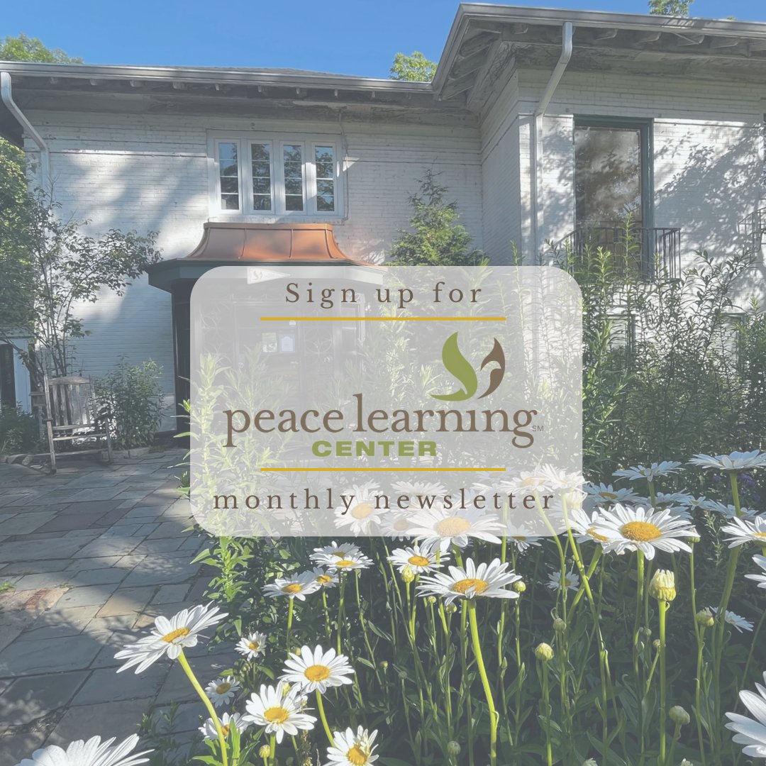 Here's where you can sign up for our free monthly Peace Learning Center newsletter! 
If you are already a  subscriber, first of all, thank you very much. If you aren't a subscriber, we'd love to have you. Here's where you can join us: 
peacelearningcenter.org/about-us/newsl…