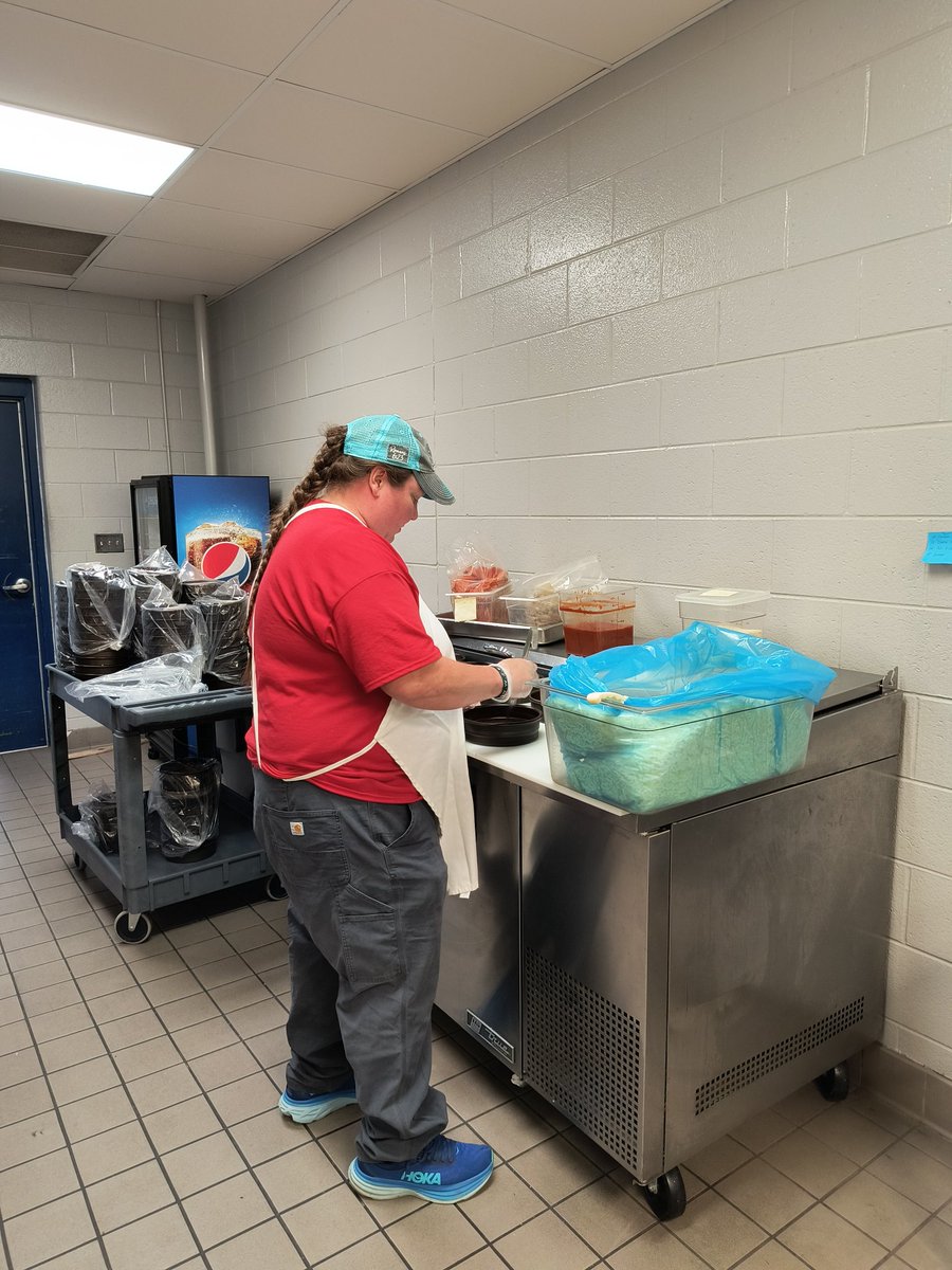 lmac1961's tweet photo. CWHS Cafe getting ready for the first day, Salads and Smart Mouth pizza just a couple of choices available daily https://t.co/BObESUi4yP