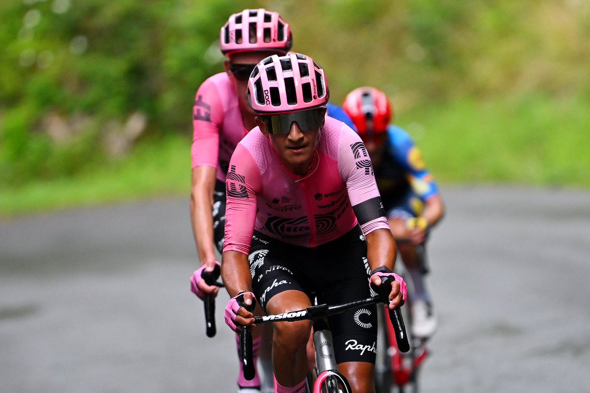EFprocycling's tweet photo. 💥💥💥Alexander Cepeda wins stage 2 of the Tour de l’Ain and grab his first pro win. The Ecuadorian caps off an amazing performance by the entire team today. Vamos, chalequito! https://t.co/O2VVs1dvpl