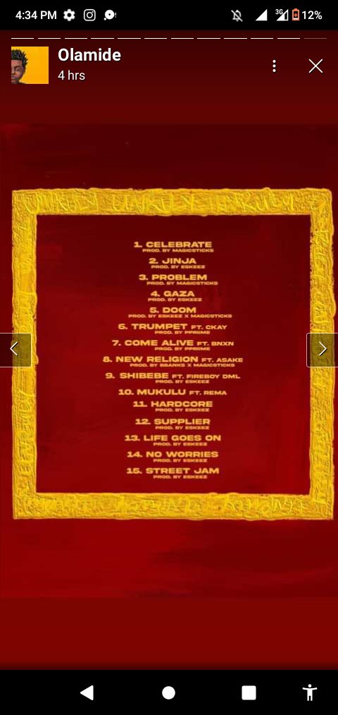 itshappynice's tweet photo. Welcome to the month of #Unruly by my boss @Olamide https://t.co/3hwtSK1ZPO