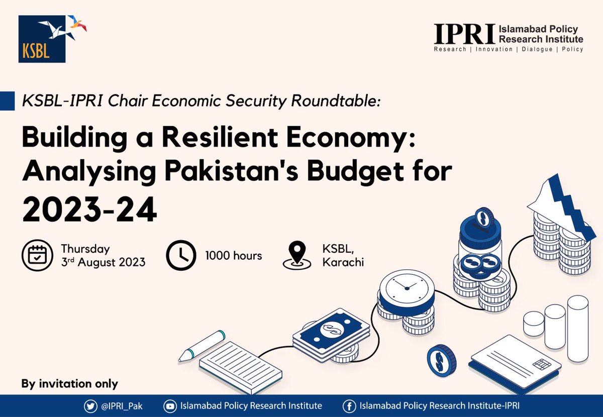 IPRI_Pak's tweet photo. 📈 Building a Strong Future: Unraveling Pakistan's Budget 2023-2024 🇵🇰💼 Join the conversation as we dissect the strategies driving economic resilience and growth in the nation. #PakistanBudget2023 #EconomicResilience" https://t.co/I30PfXN3kK