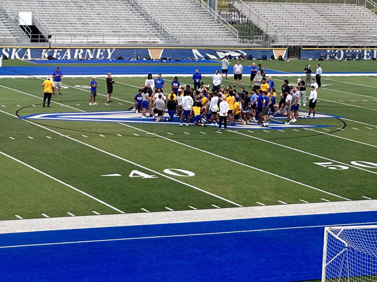 The start of school is coming soon.  ⁦<a href="/UNK_Football/">UNK Football</a>⁩ hard at it. ⁦⁦<a href="/UNKvolleyball/">UNK Volleyball</a> will make history at Nebraska Volleyball day on Aug 30.  A great fall of ⁦<a href="/UNK_Athletics/">UNK Athletics</a>⁩ is about to happen.  ⁦<a href="/UNKearney/">University of Nebraska at Kearney</a>⁩ ⁦<a href="/u_nebraska/">University of Nebraska System</a>⁩   I can’t wait!  GO LOPERS!