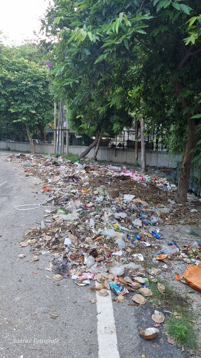 <a href="/noida_authority/">NOIDA Authority</a> <a href="/CeoNoida/">CEO, NOIDA Authority</a> please see this.. outside Udyog Vihar Sector 82 Noida..looks like the a dumping ground.. need your help in clearing this up..this is on the road between Vivek  &amp; Udyog vihar