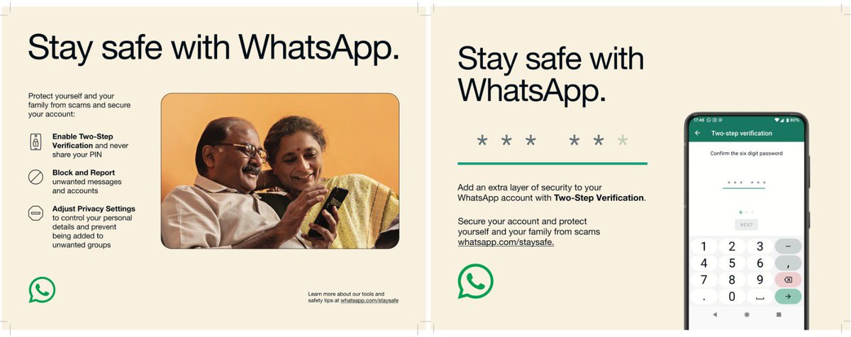 From connecting with loved ones to handling transactions - our lives are now online more than ever. In this era of heightened cyber threats, safeguarding your online security and privacy is an absolute must. #StaySafeWithWhatsApp #OnlineSafety