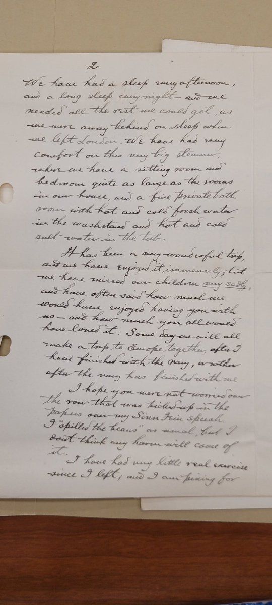 William S. Sims is remembered for many things: naval officer, reformer, teacher. He also had five children. Here's a June 1921 letter expressing how much he's missed them. Reveals the personal side of his life that military historians often leave out. #libraryofcongress
