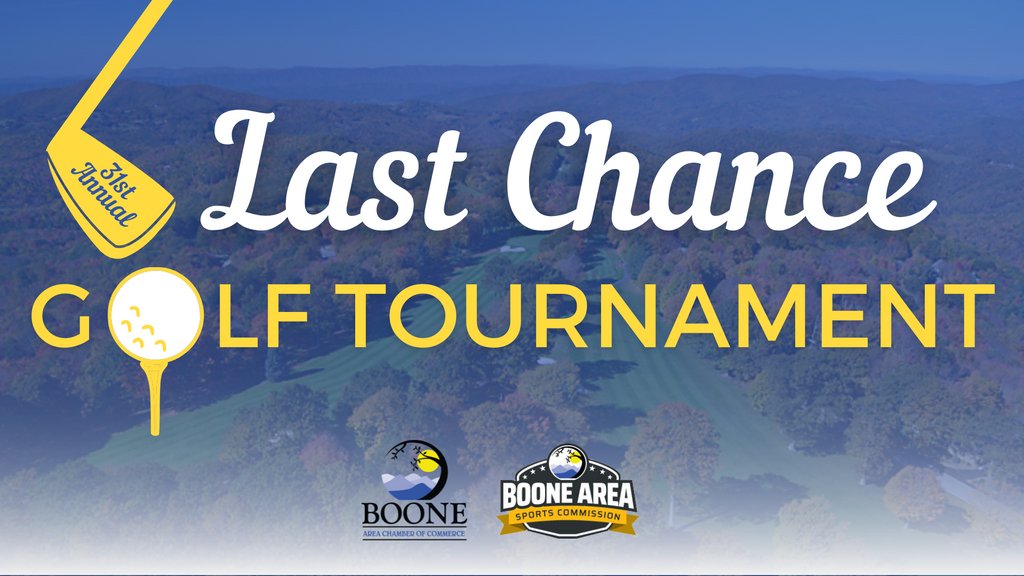 BooneAreaSports's tweet photo. FORE! Join us for the 31st Annual Last Chance Golf Tournament on Fri, October 6 at Beech Mountain Club Golf. ⛳

All skill levels welcome. See you at tee time! 

Register now 📲 https://t.co/EOt9wmBrEv #bizinboone #ballinboone #exploreboone #828isgreat #highcountrygolf #teetime https://t.co/tHBzb6Sjg1