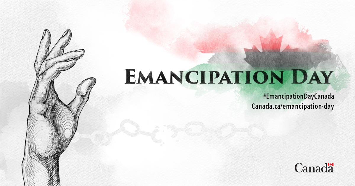 Today, we commemorate #EmancipationDay, marking the 1834 abolition of slavery across the British Empire.

Read Minister Khera’s statement: canada.ca/en/canadian-he…

#EmancipationDayCanada