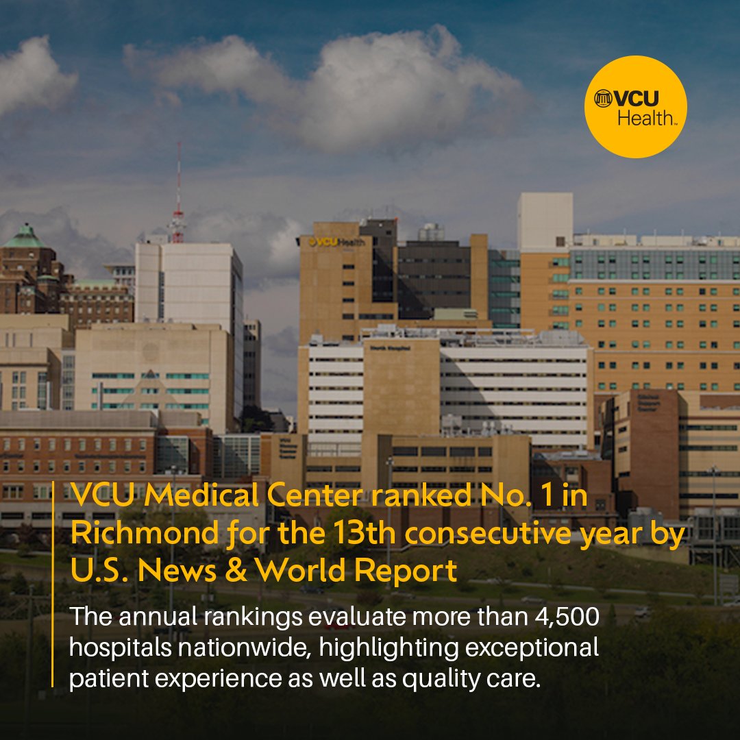 UNCOMMON care. UNSTOPPABLE commitment to advancing medicine. Proud to be No. 1 in Richmond for 13 years in a row and the No. 2 hospital in the commonwealth! 🎉 bit.ly/3OkTF06