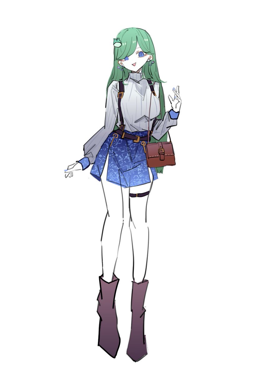 kochiya sanae 1girl solo long hair green hair skirt jewelry earrings  illustration images