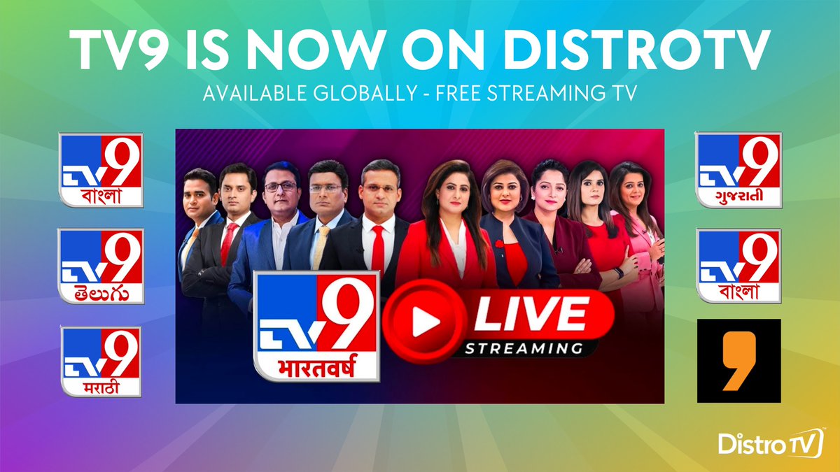 DistroTV and TV9 Network join forces to redefine news streaming. Get ready to stream TV9 Network's seven live-streaming language channels globally for free! #NewsStreaming #DistroTV #TV9Network loom.ly/1hpDpLY