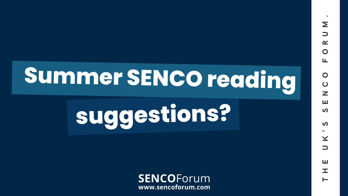 ☀️📚 Summer Senco Reading Suggestions: 
Do you have any suggestions? Drop them in the comments below or on the Senco Forum! 
sencoforum.com/forums/topic/b…