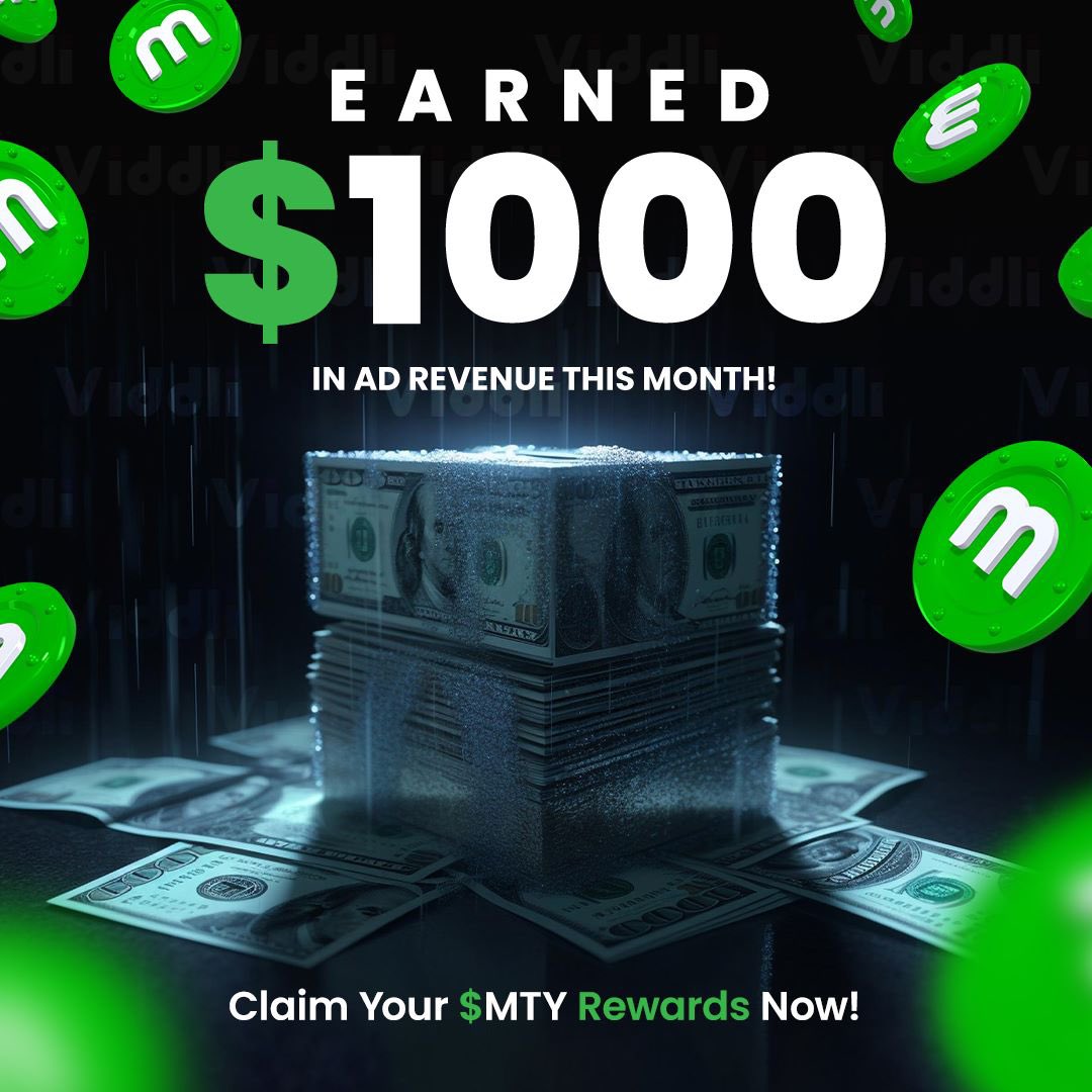 ViddliApp's tweet photo. eMTY conversion was just done. $1000 worth of $MTY was distributed amongst all users of the Viddli App. https://t.co/0qKJc0w5Ly