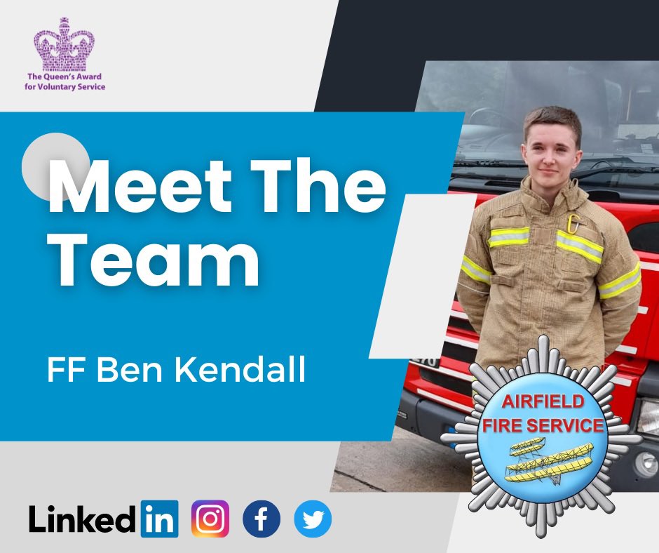 AirfieldFire's tweet photo. ๐จ๐ผโ๐๐จ MEET THE TEAM๐จ๐จ๐ผโ๐
FF Ben Kendall
Ben joined us back in 2021 as a probationary firefighter. Since then Ben has successfully passed his intial firefighter training with @HFRS. Well done Ben and Good Luck!
#meettheteam #teamAVFS #firefighter #volunteer #charity https://t.co/Ui5hCaFz9e