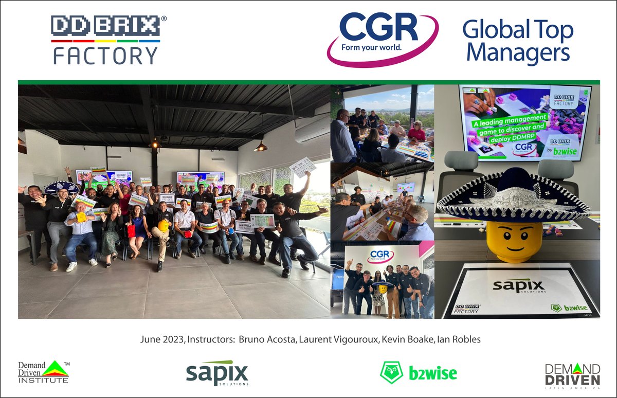 Bruno Acosta, Laurent Vigouroux, Kevin Boake and Ian Robles lead a #ddbrix simulation for CGR International #ddmrp #thoughtware #demanddriven #supplychainresilience #supplychainmanagement #supplychainexcellence <a href="/b2wiseglobal/">b2wise</a>