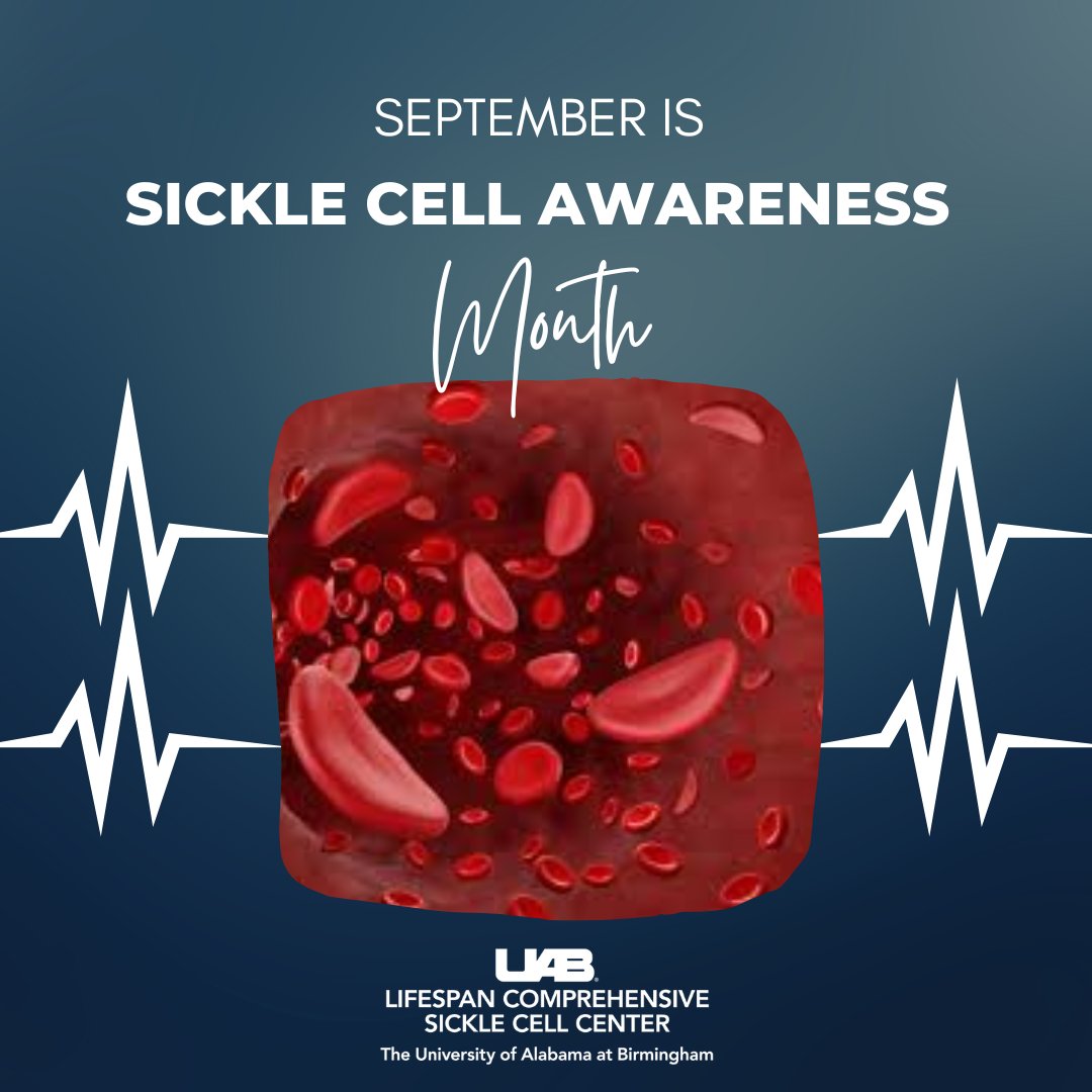 UABSickleCell's tweet photo. September is Sickle Cell Awareness Month. Be on the lookout for more information regarding events happening next month! #sicklecellawareness #awarenessevents https://t.co/vDqNZnhTYo
