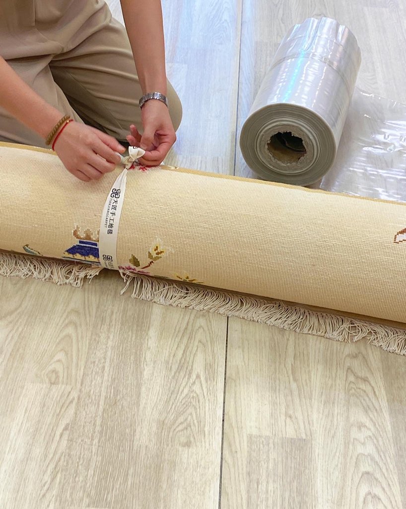 camelcarpet's tweet image. Handmade wool silk carpet to customer. #woolsilkcarpet #woolsilkrug