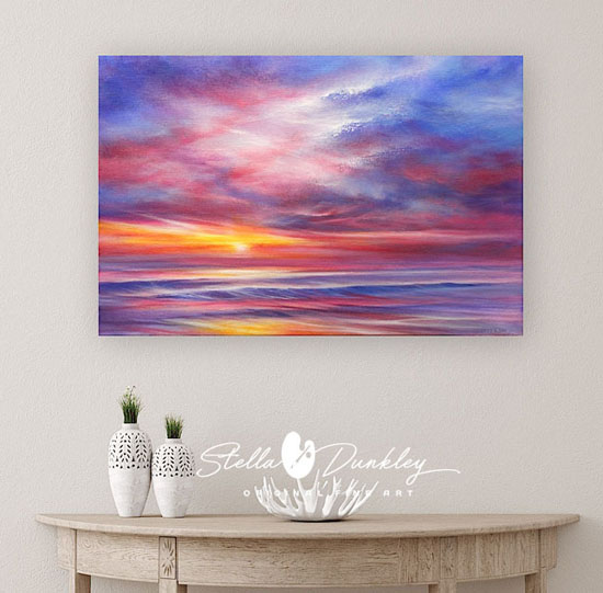 StellaDunkley's tweet photo. New painting😎 "Summer Storm" original oil  on canvas, 60 x 40 cm, DM for info, follow for more art updates 📷  #dunkleyoriginal #seascapes #sunsetart #twitterart #summervibes https://t.co/fEnVAu9c8i
