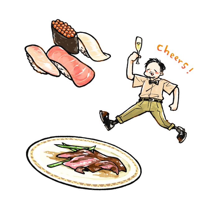 「何かを持っている 寿司」のTwitter画像/イラスト(新着)｜2ページ目
