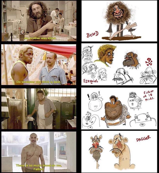 I really love the Brazilian prison movie "Carandiru".   I used to have an excercise where I would pause frames of movies I love to try to design the emotion of the characters.