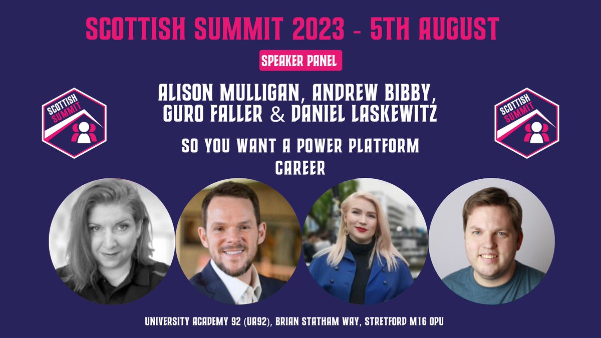 Scottish Summit (@scottishsummit) on Twitter photo Join this exciting panel discussion at #ScottishSummit2023 to explore 'So you want a Power Platform career', moderated by @amulligan365 with panel guests <a href="/AndrewBibby/">Andrew Bibby</a> , <a href="/fullerfaller/">Guro</a> and <a href="/laskewitz/">Daniel Laskewitz π₯ | #PowerAddict</a> .
Whether you are early in career or a seasoned veteran, the Power Platform Join this exciting panel discussion at #ScottishSummit2023 to explore 'So you want a Power Platform career', moderated by @amulligan365 with panel guests <a href="/AndrewBibby/">Andrew Bibby</a> , <a href="/fullerfaller/">Guro</a> and <a href="/laskewitz/">Daniel Laskewitz π₯ | #PowerAddict</a> .
Whether you are early in career or a seasoned veteran, the Power Platform