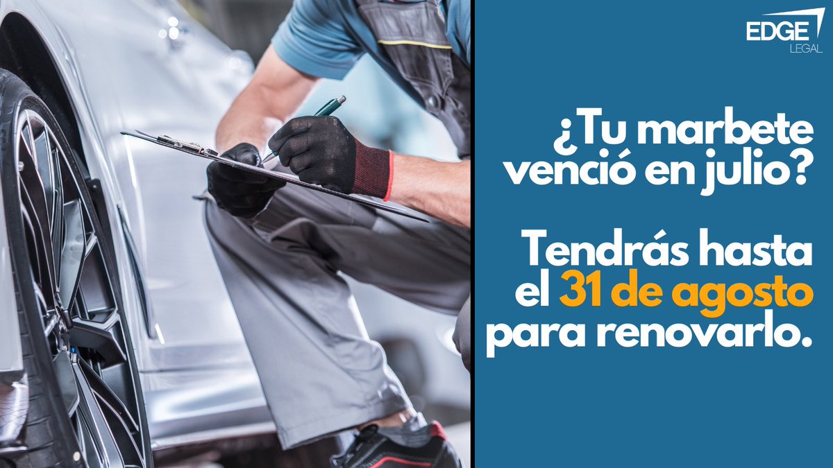 EDGELegalPR's tweet photo. Tendrás hasta el 31 de agosto de 2023 para renovar tu marbete. 🗓️
La resolución Núm. 2023-15, firmada por la secretaria de @DTOP Eileen Vélez Vega, extiende el plazo debido a problemas con el sistema de AutoExpreso. Aplica a cubierta ACAA y el Seguro Compulsorio.
#EDGELegal https://t.co/xmFFcZolbe