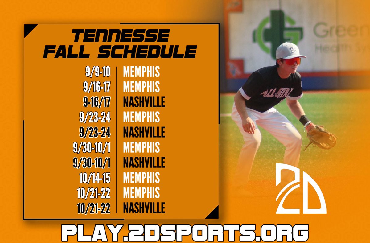 James2DSports's tweet photo. I want to personally thank all the teams that played with us in Memphis and Nashville this summer. It was our best year ever for 2D Tennessee and we have some big things planned for next year. Our fall schedule is out for Memphis and Nashville.Register at https://t.co/Z1ZnODQdNn https://t.co/6bhikuuhqr