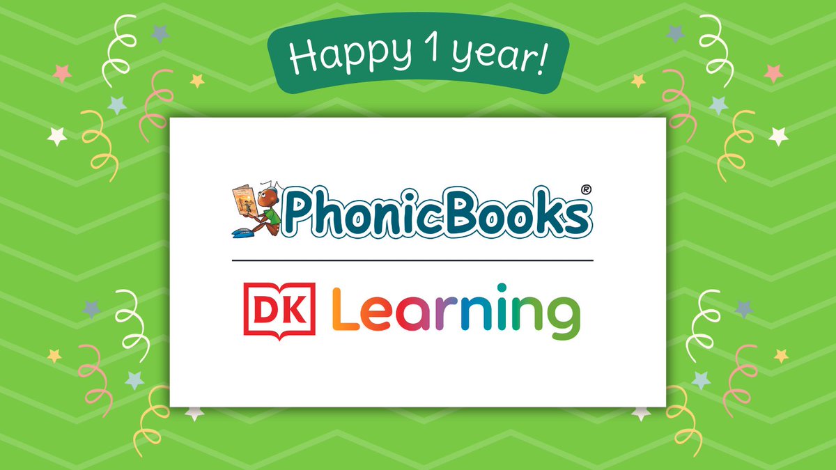 DK_Learning's tweet photo. Today marks 1 year since @phonicbooks joined the DK family! Over the past 12 months, DK has proudly enabled Phonic books to grow, helping more educators around the world teach children to read using their decodable books. We've got exciting plans for the future, watch this space! https://t.co/A70J8Teobg