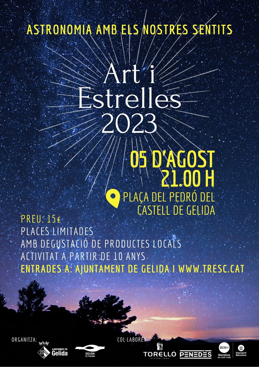 Encara hi ha places per aquest dissabte 5 d'agost al Castell de Gelida <a href="/tintaivi/">TintaiVi Marta Arañó</a> <a href="/AjuntamGelida/">Ajuntament Gelida</a> <a href="/penedesturisme/">Penedès Turisme</a>